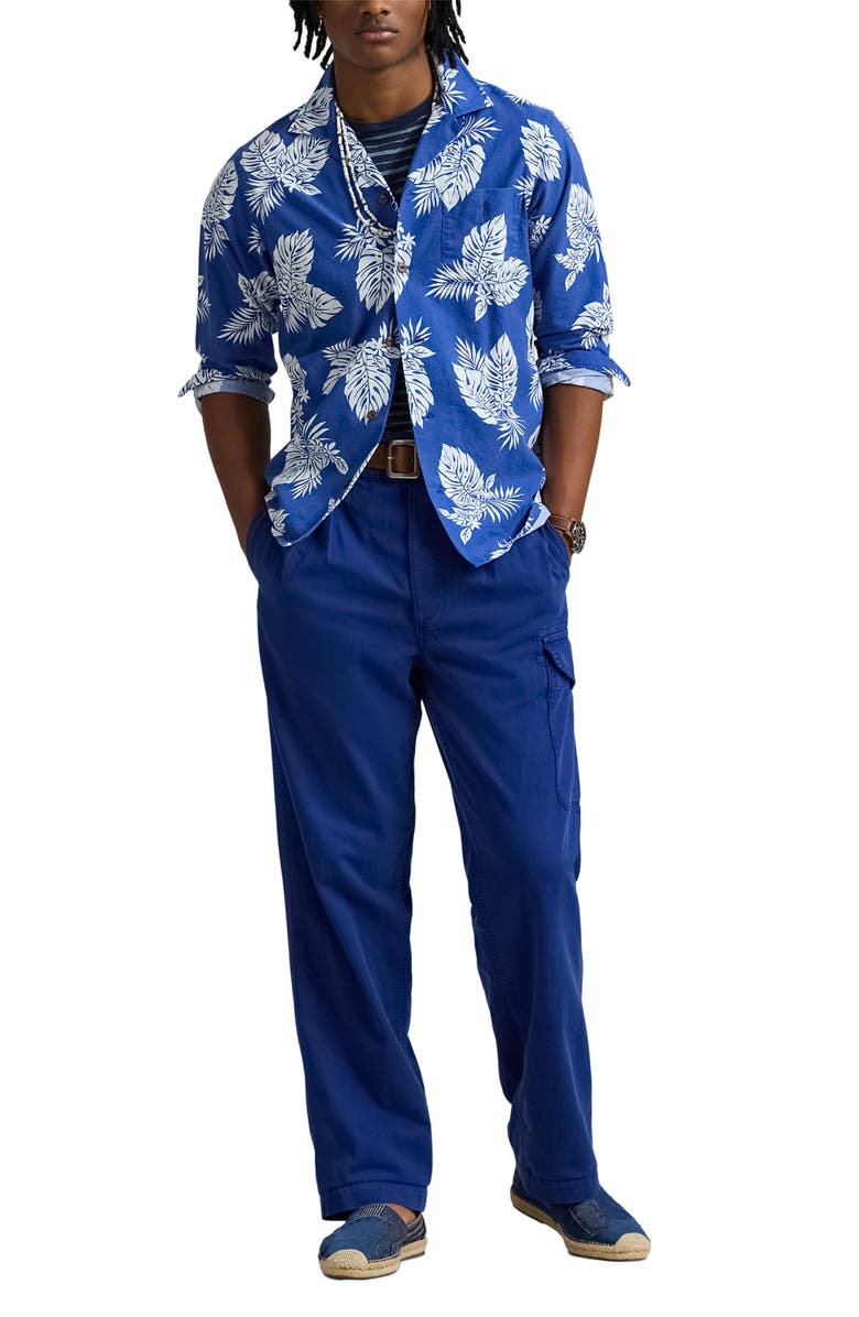 Polo Ralph Lauren Rustic Twill Cargo Pants, Alternate, color, Chalet Blue