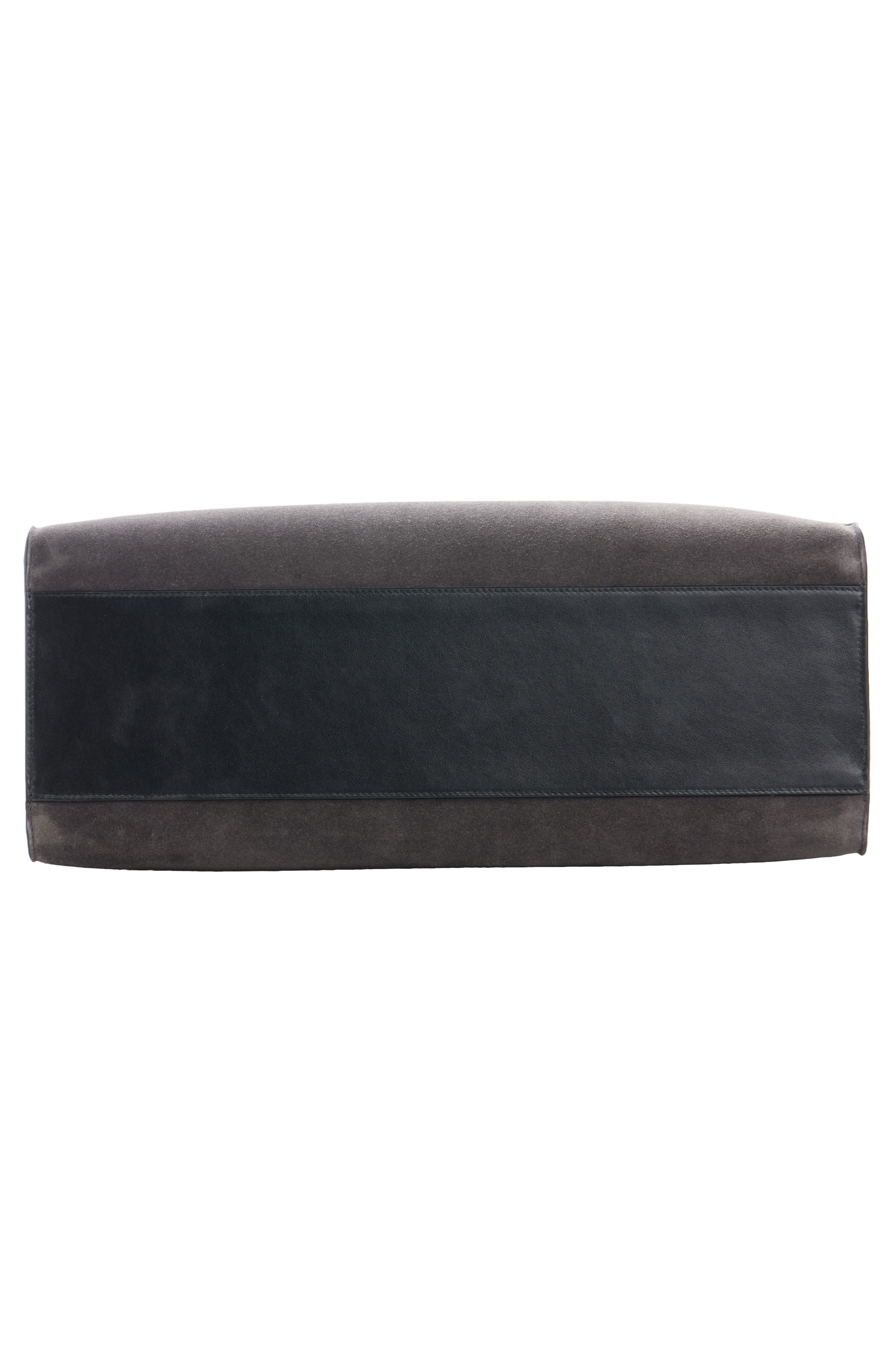 Small Antigona Catchall Leather & Suede Tote, Alternate, color, DARK GREY