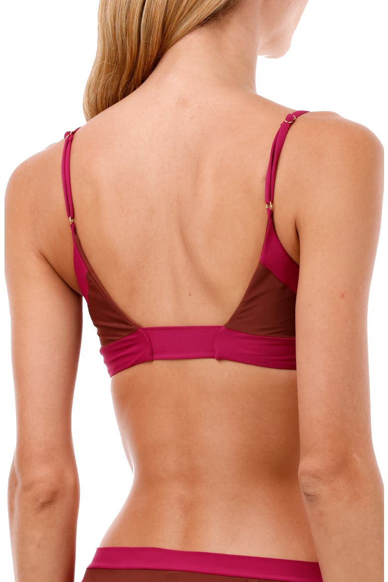 Halo Colorblock Bikini Top, Alternate, color, RASPBERRY COLOR BLEND
