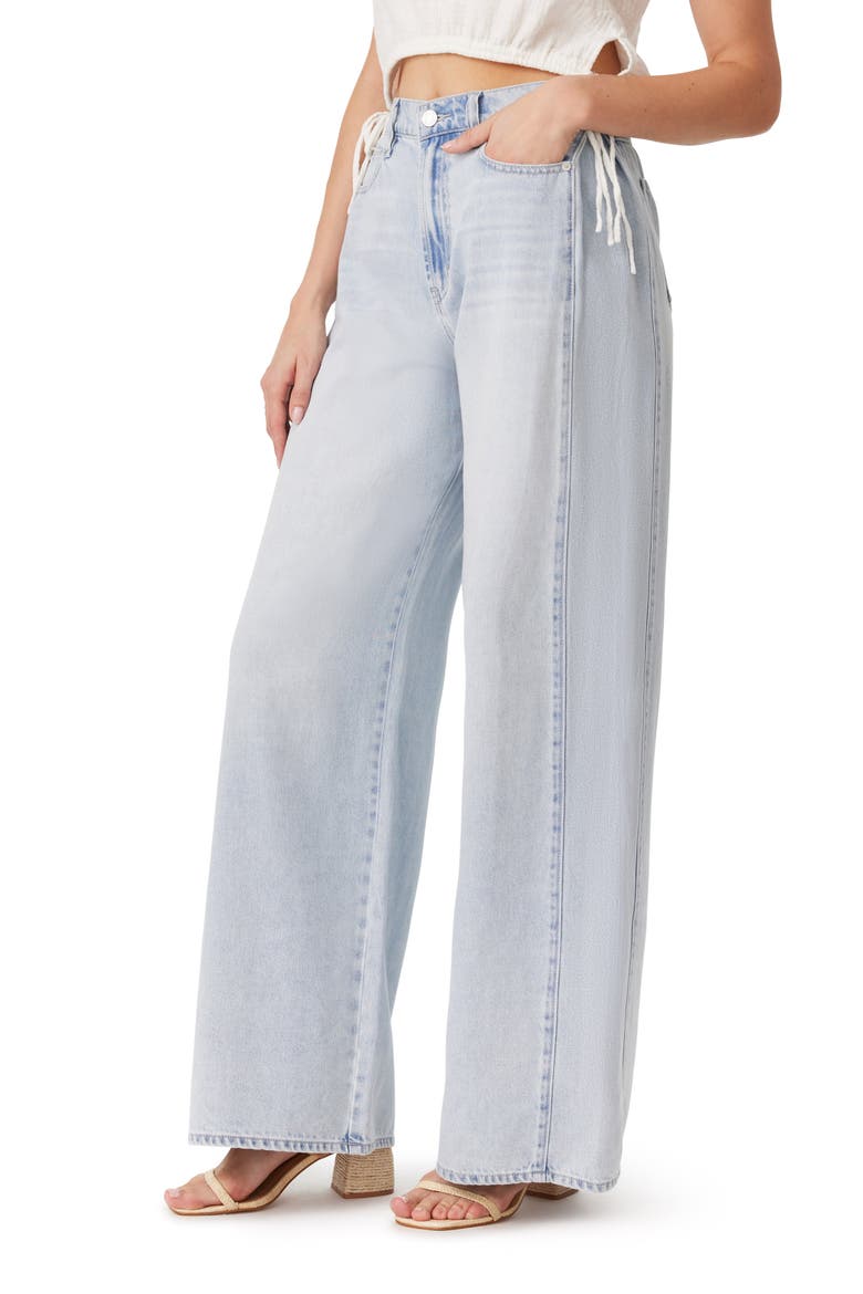 Low Rise Wide Leg Jeans, Alternate, color, GLACIER
