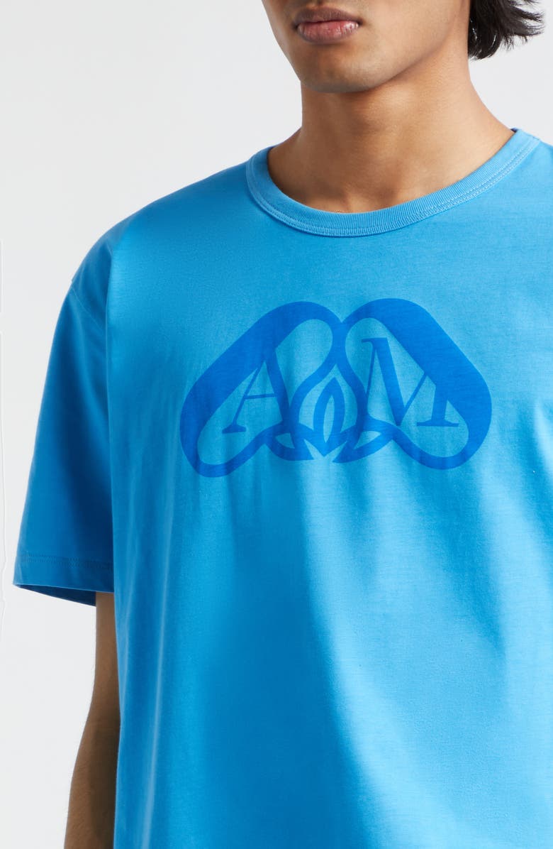 McQueen Seal Monogram Logo Graphic T-Shirt, Alternate, color, Lapis Blue