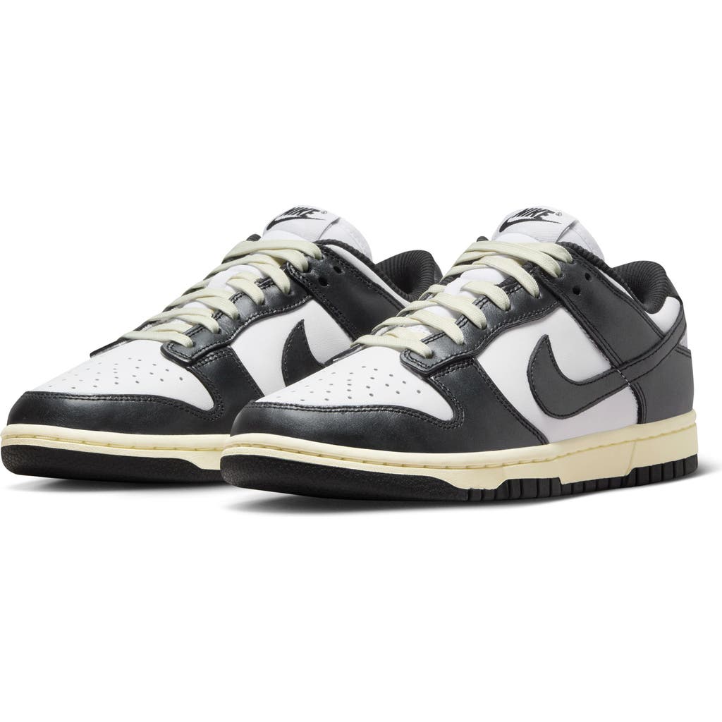 Nike Dunk Low Premium Basketball Sneaker In White/black/coconut Milk