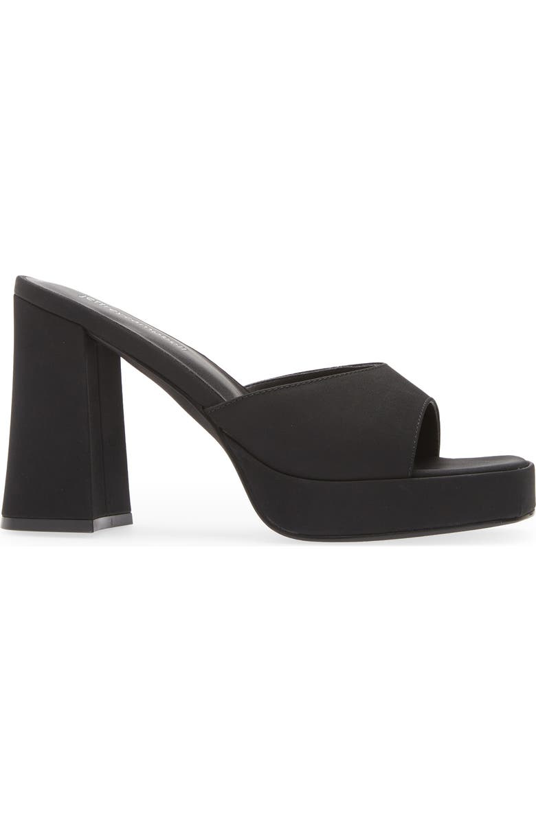 Jeffrey Campbell Ninety Platform Sandal, Alternate, color, Black Faille