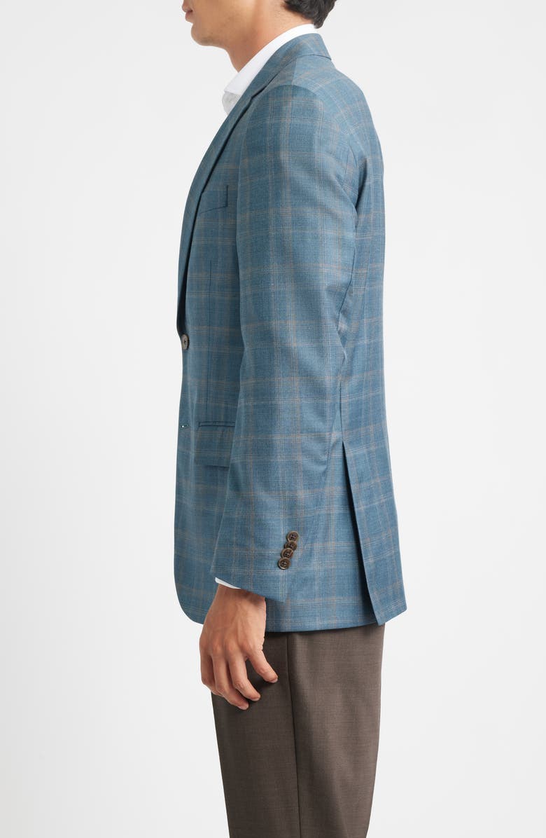 Peter Millar Flynn Classic Fit Green Plaid Wool Sport Coat, Alternate, color, Green