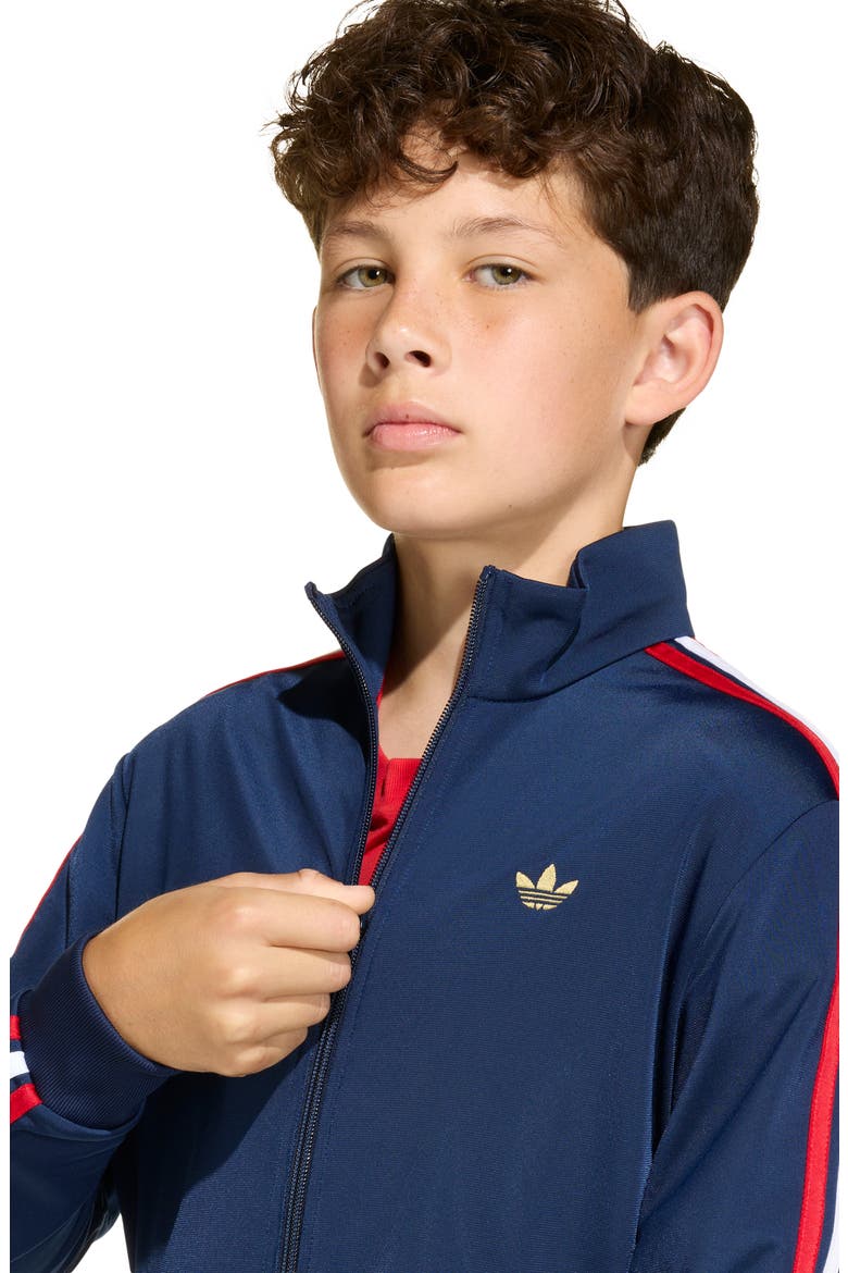 Kids' Firebird Recycled Polyester Track Jacket, Alternate, color, NIGHT INDIGO/DARK FOOTBALL GOLD