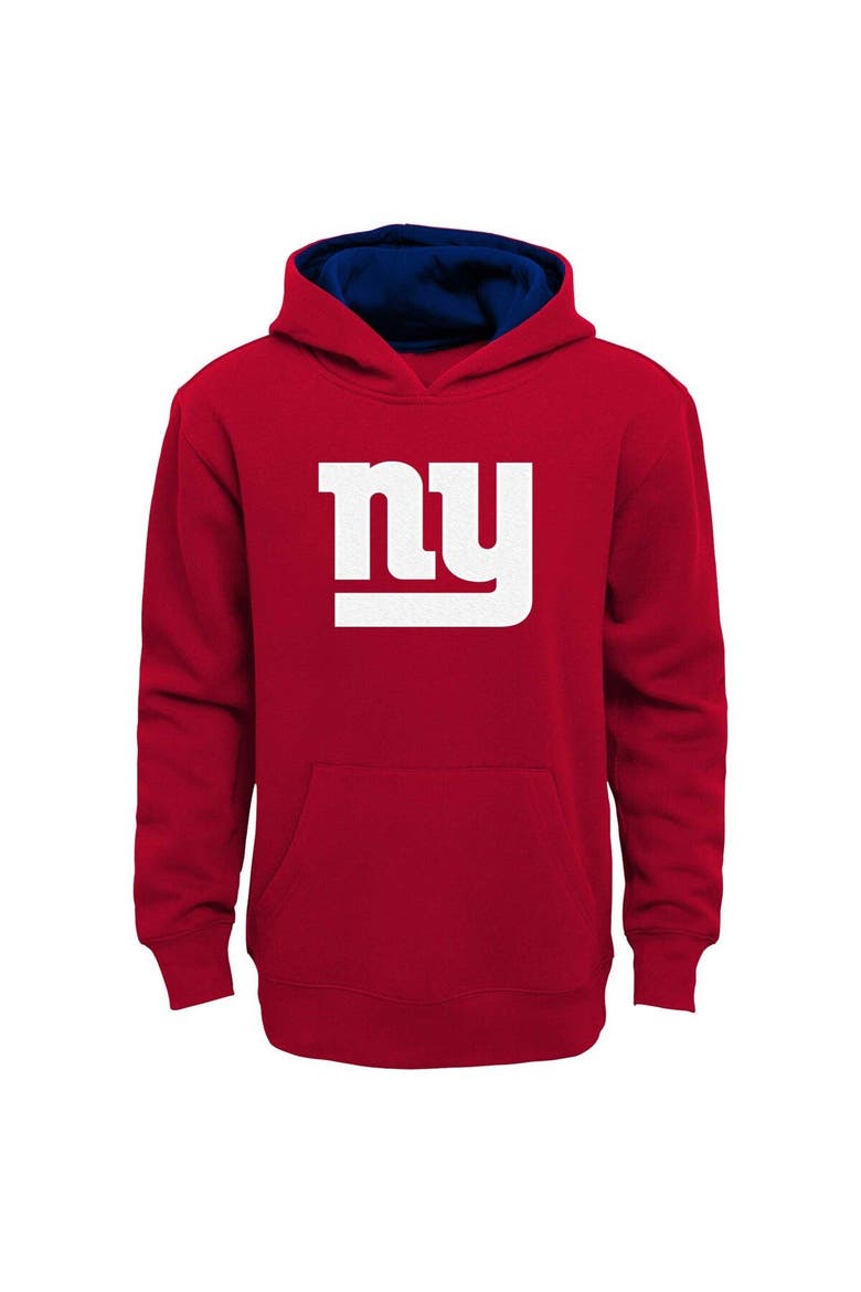 Youth Red New York Giants Prime Pullover Hoodie, Main, color, Red