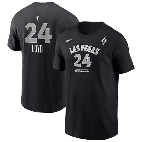 Men's Nike Jewell Loyd Black Las Vegas Aces Explorer Edition Name & Number T-Shirt