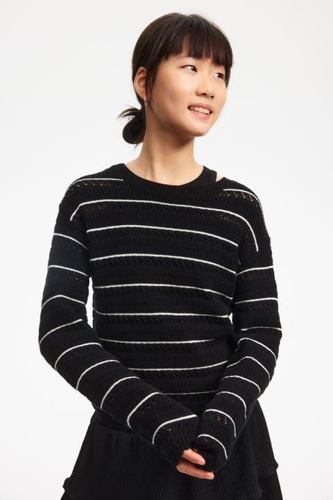 Pointelle-knit Cotton Jumper