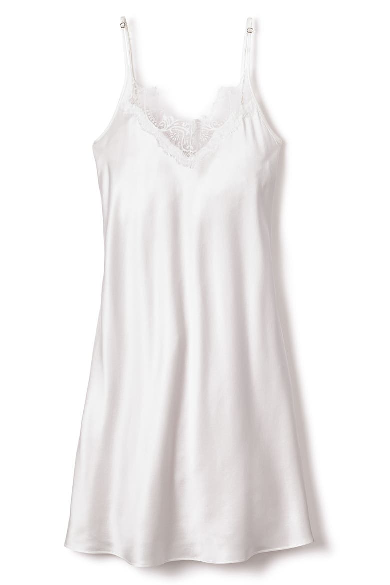 Silk Lace Slip Dress, Alternate, color, WHITE
