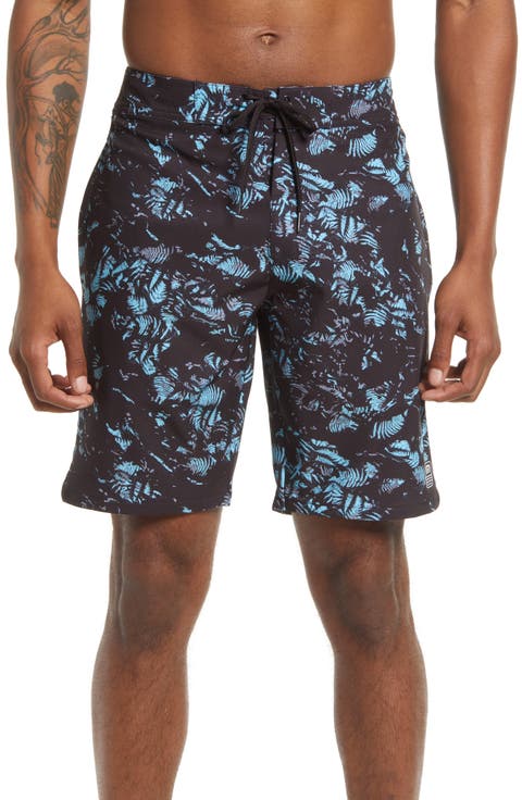 Men's Inaminit Leaf Print Swim Trunks