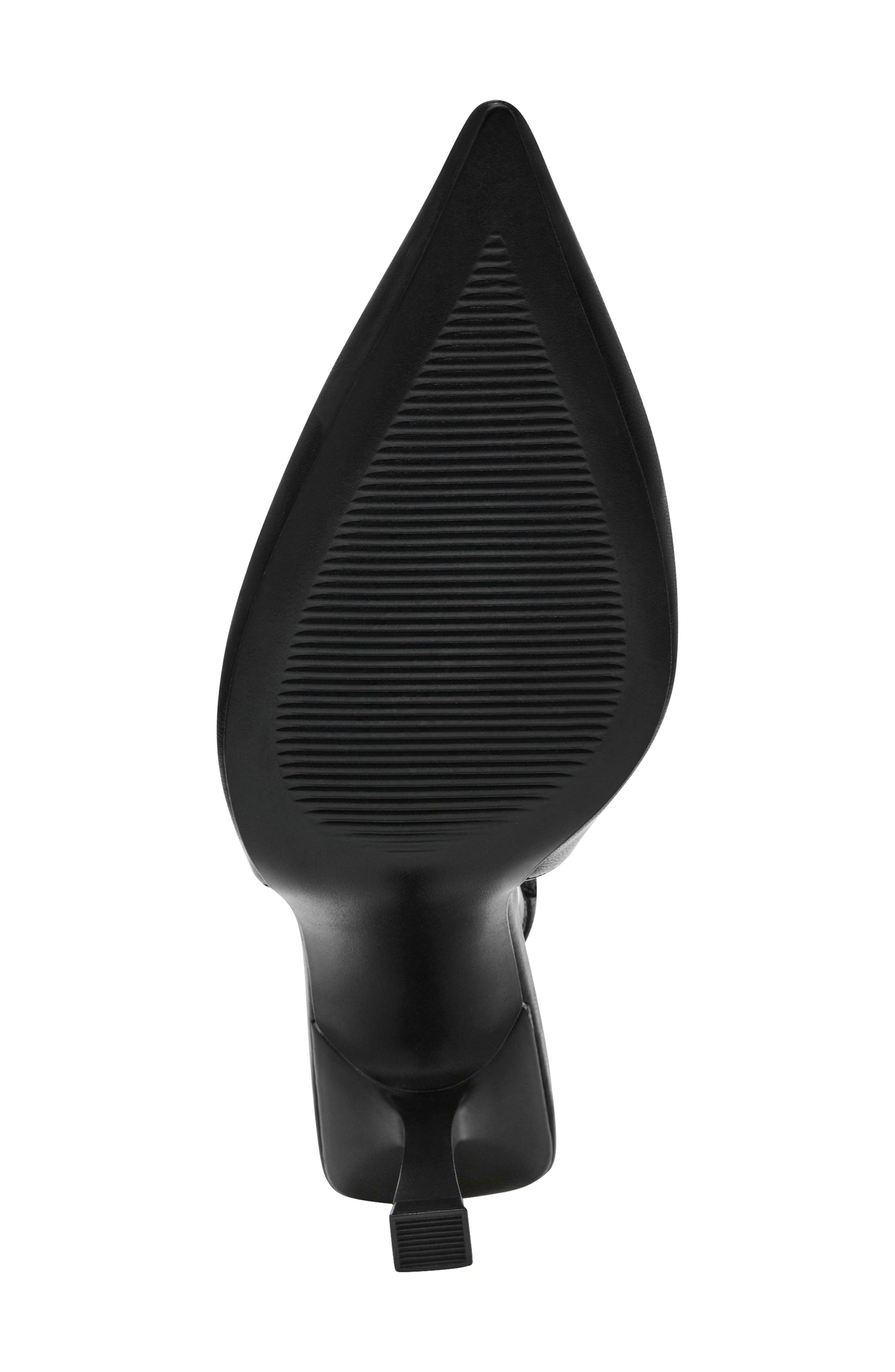 Anne Klein Itzy Pointed Toe Slingback Pump, Alternate, color, Black Smooth