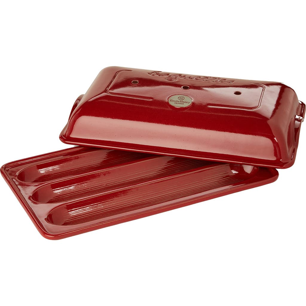 Emile Henry Flame Baguette Baker In Burgundy