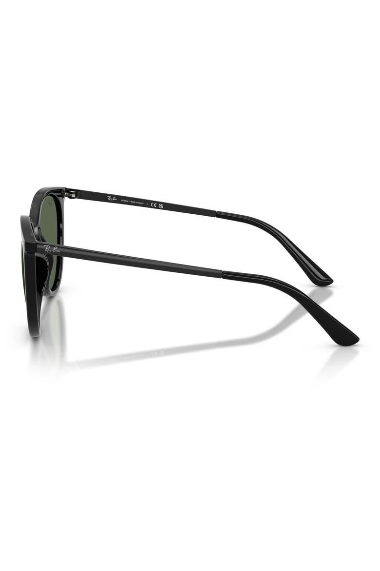RB4464L 54mm Round Sunglasses, Alternate, color, BLACK / DARK GREEN