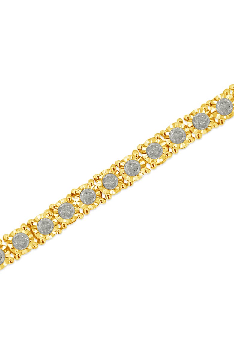 Haus of Brilliance 14K Yellow Gold Plated Silver 3.0 Cttw Miracle-Set Diamond Tennis Bracelet, Alternate, color, Yellow