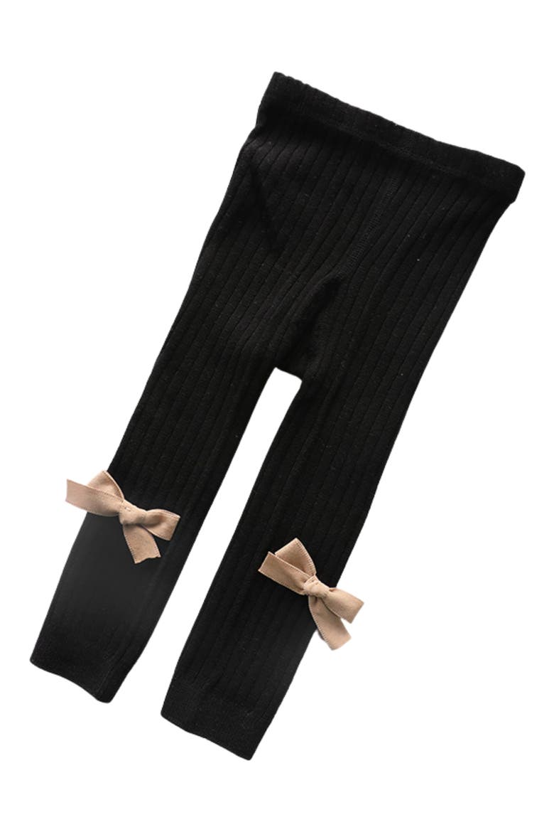 Mila Knit Cotton Leggings, Main, color, BLACK