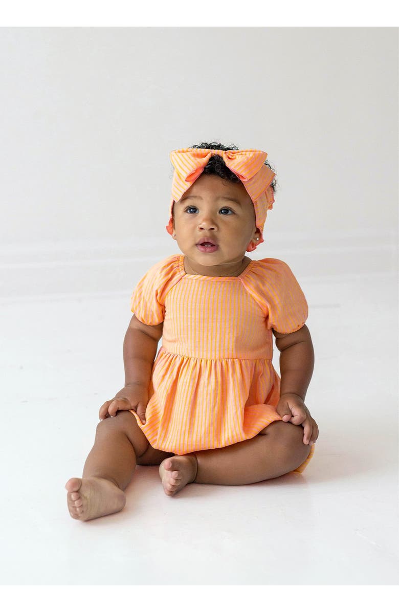 Mabel + Honey Pink Lemonade Baby Romper, Alternate, color, Yellow