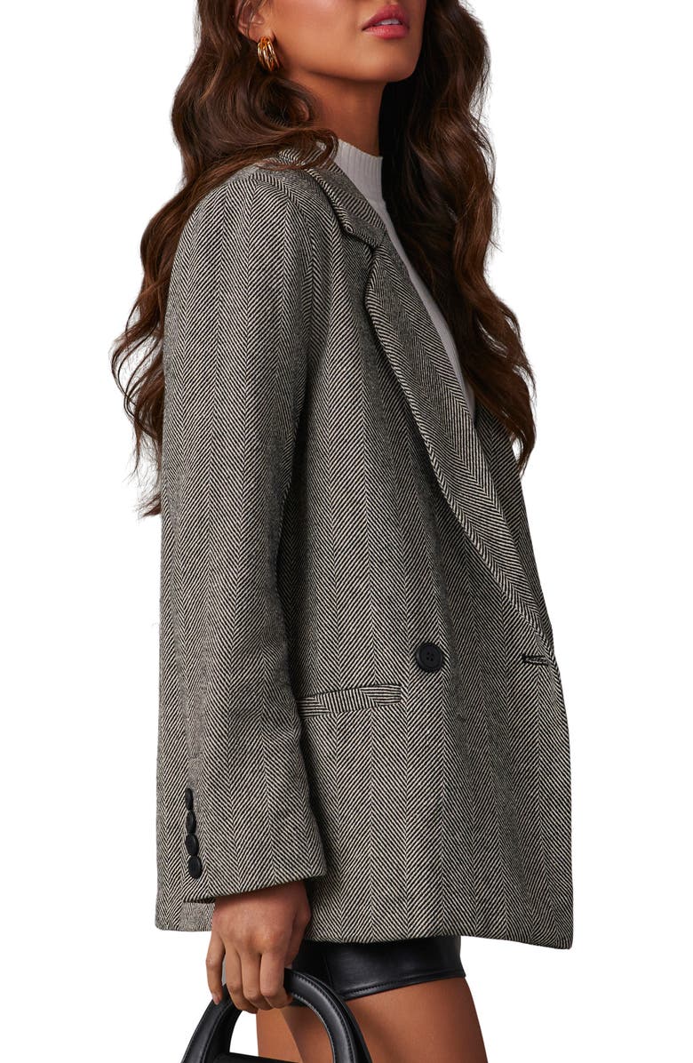 VICI Collection Downtown Oversize Herringbone Blazer, Alternate, color,
