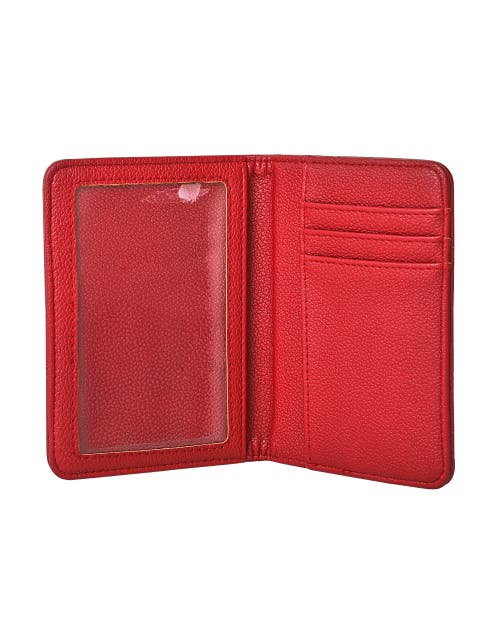 Hello Kitty Embossed Passport Holder In Red