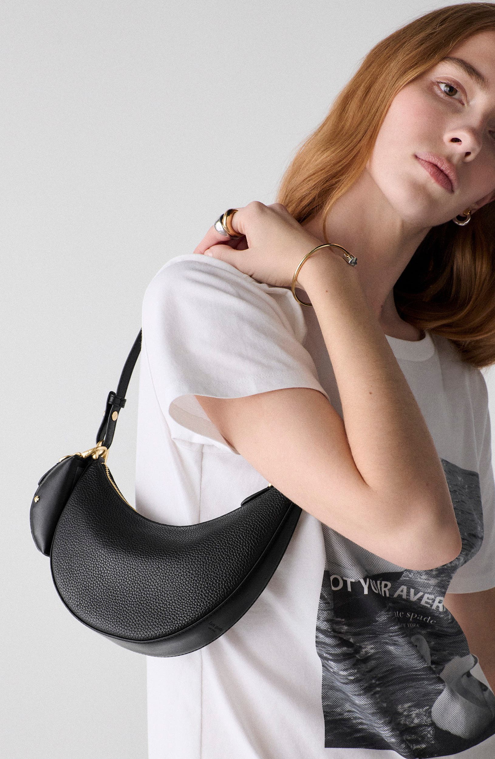 mini duo pebble leather crossbody bag, Alternate, color, BLACK/ GOLD