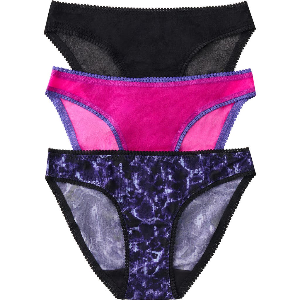 On Gossamer 3-pack Mesh Hip Bikinis In Multi