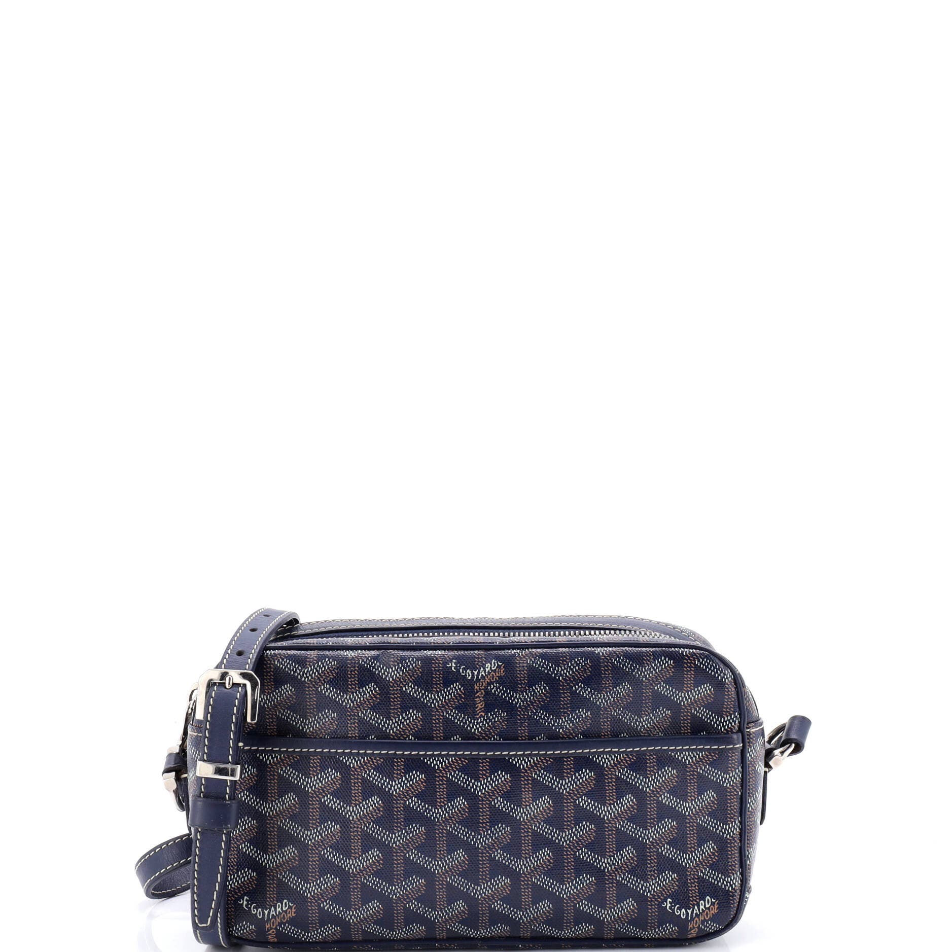 Pre-Owned Goyard Cap Vert Bag Coated Canvas, Main, color, Blue