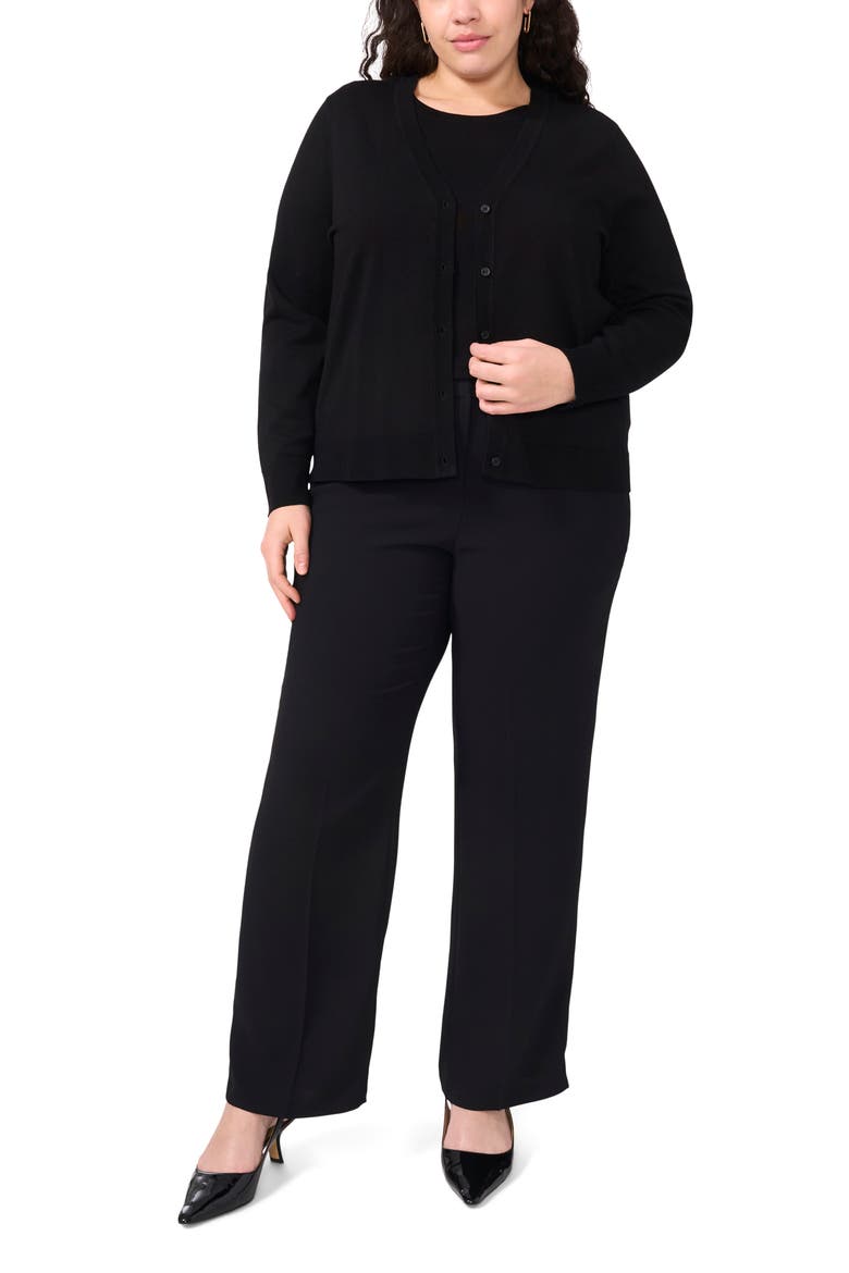 Sleeveless Knit Shell, Alternate, color, RICH BLACK