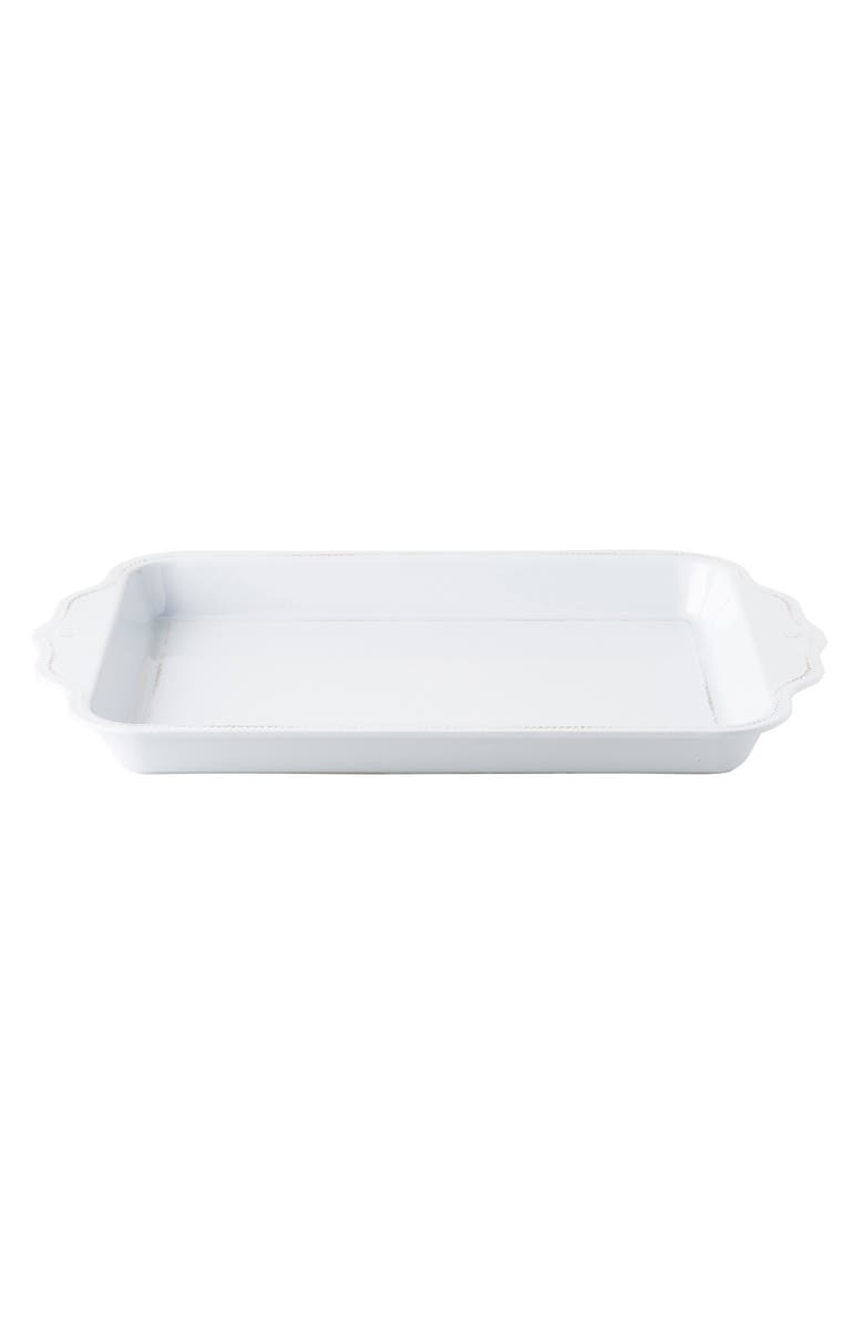 Juliska Berry and Thread Rectangular Melamine Serving Tray, Main, color, Whitewash