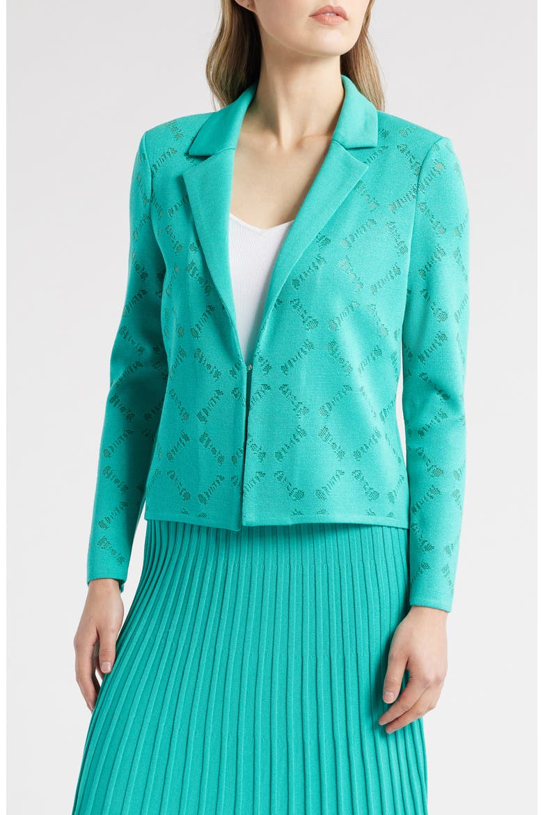 Burnout Knit Jacket, Main, color, EMERALD AWE