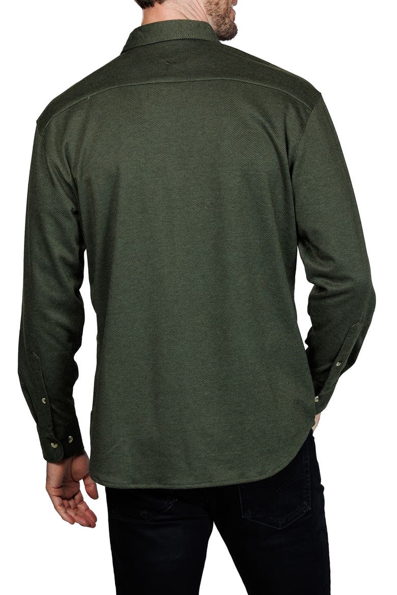Mélange Solid Shirt Jacket, Alternate, color, OLIVE