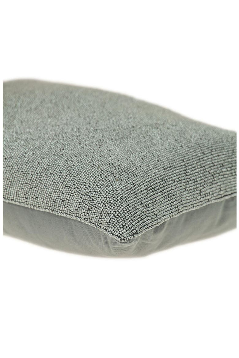Aster Embellished Throw Pillow, Alternate, color, SILVER