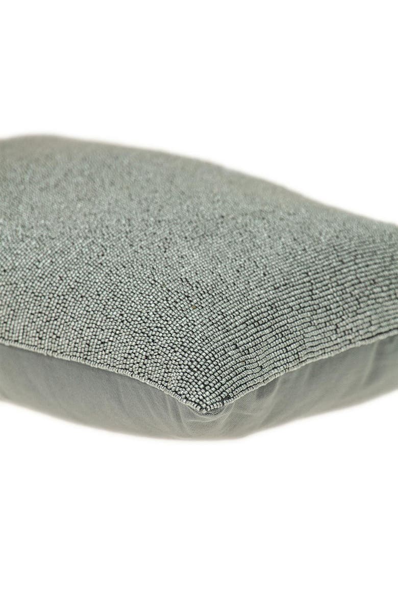 PARKLAND COLLECTION Aster Embellished Throw Pillow, Alternate, color, Silver