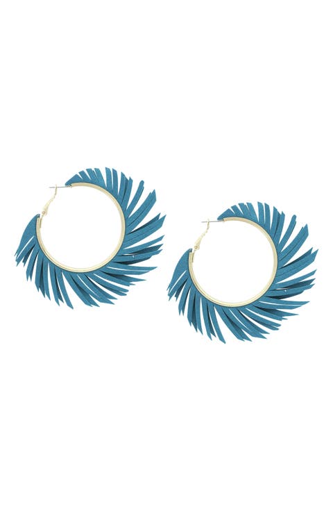 Fringe Hoop Earrings