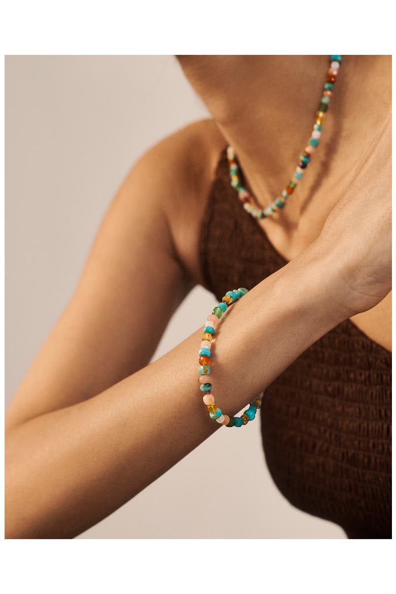 Freedom Beaded Bracelet, Alternate, color, 18CT GOLD VERMEIL/ SS