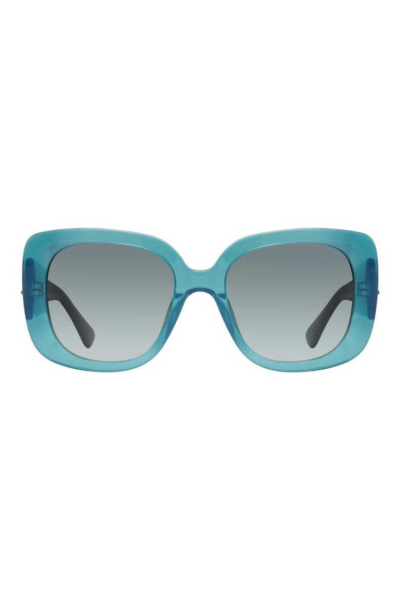 53mm Gradient Butterfly Sunglasses, Main, color, EMERALD/ SMOKE GREEN