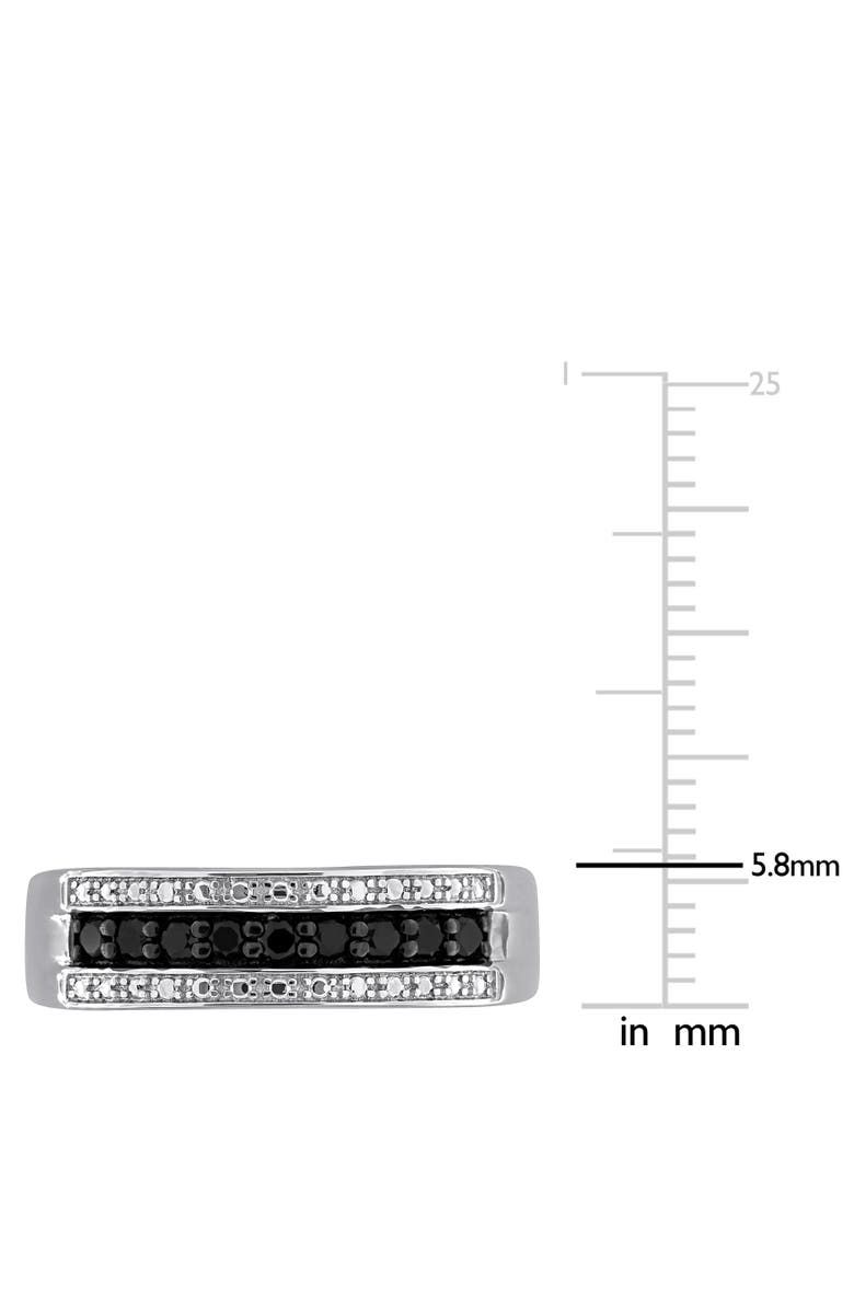 Julianna B. Black Diamond Band Ring Sterling Silver, Alternate, color, Diamond