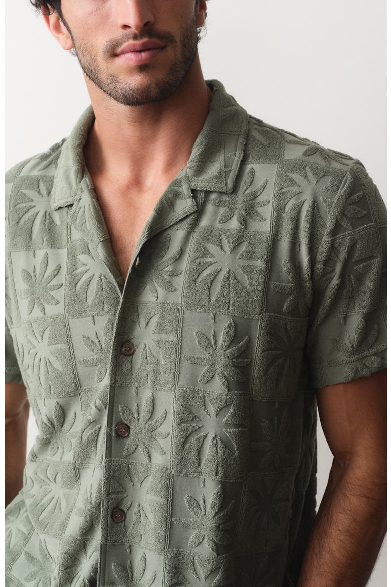 Rico Terry Short Sleeve Button-Up Resort Shirt, Alternate, color, SEA SPRAY