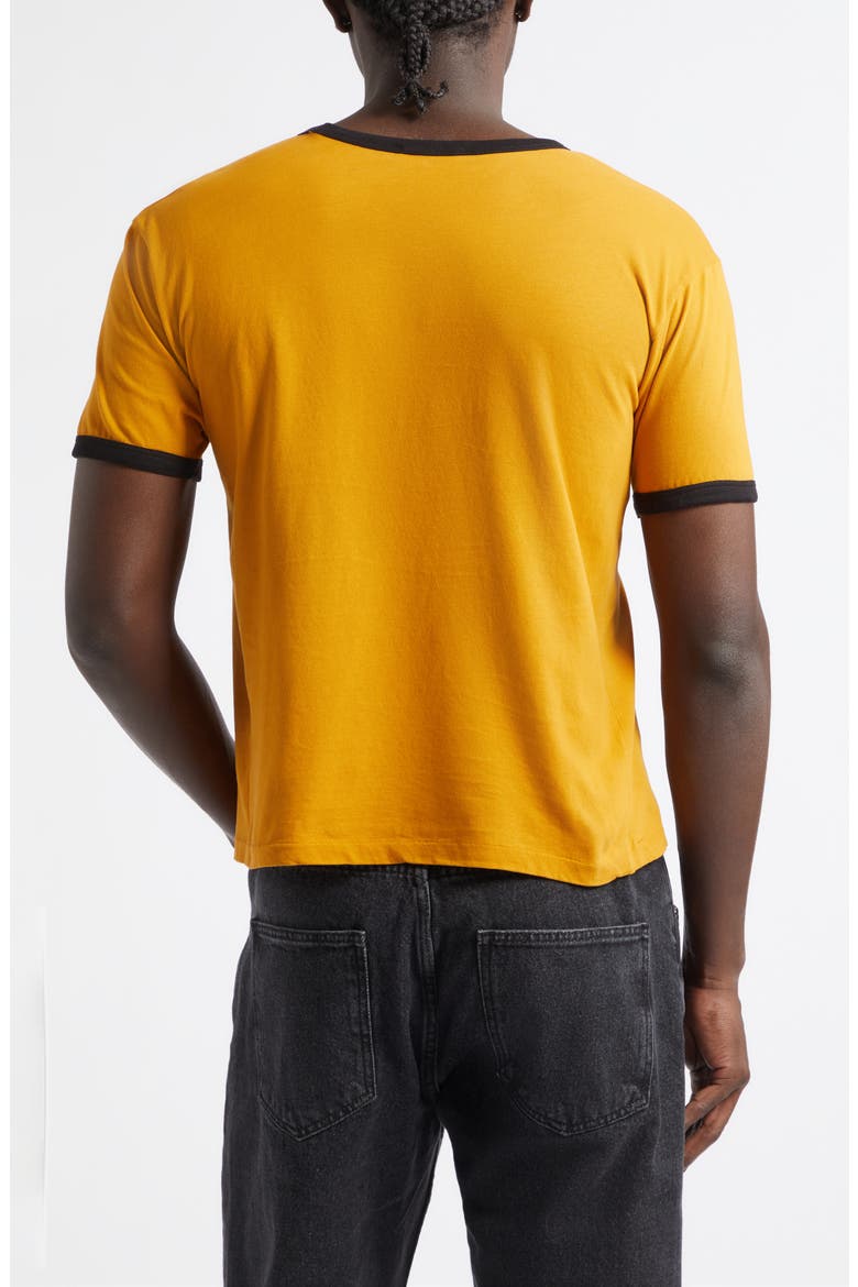 A Love That Lingers Cotton Ringer T-Shirt, Alternate, color, MUSTARD/ BLACK