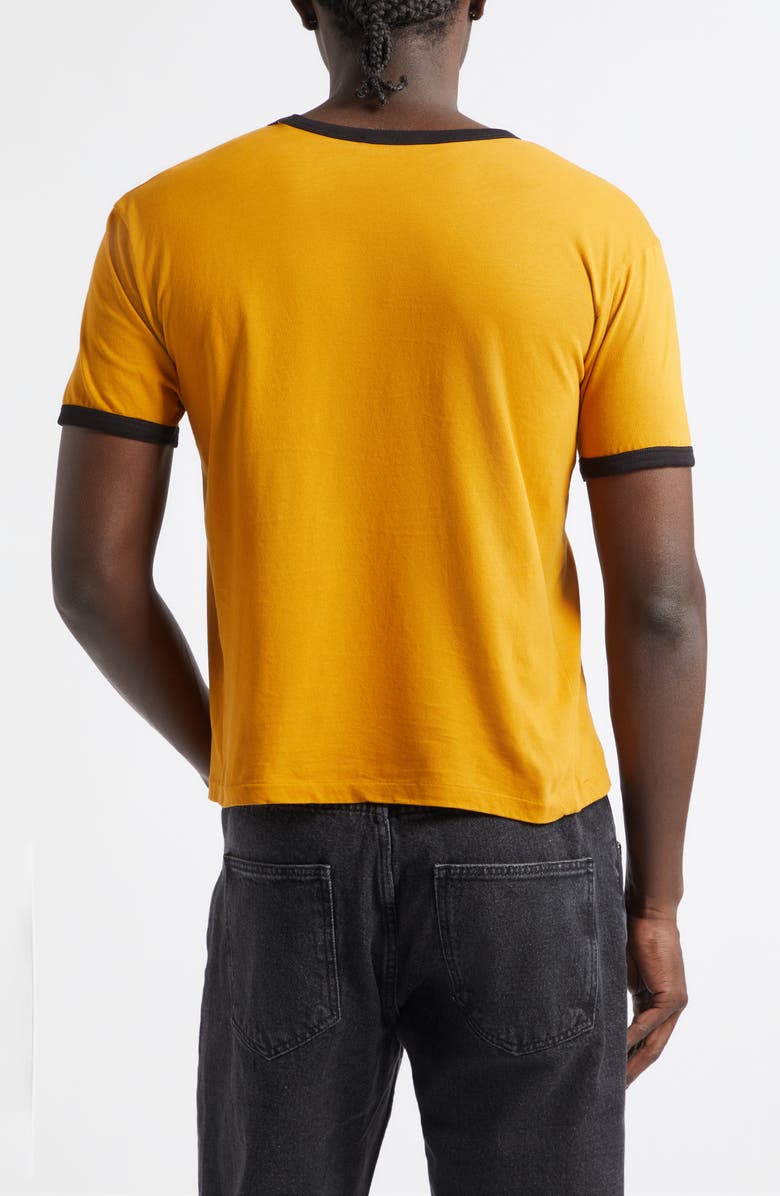 Second Layer A Love That Lingers Cotton Ringer T-Shirt, Alternate, color, Mustard/ Black
