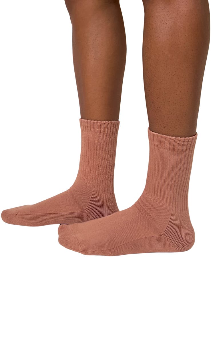 Proclaim Luxe Organic Pima Cotton Socks, Alternate, color, Medium Nude