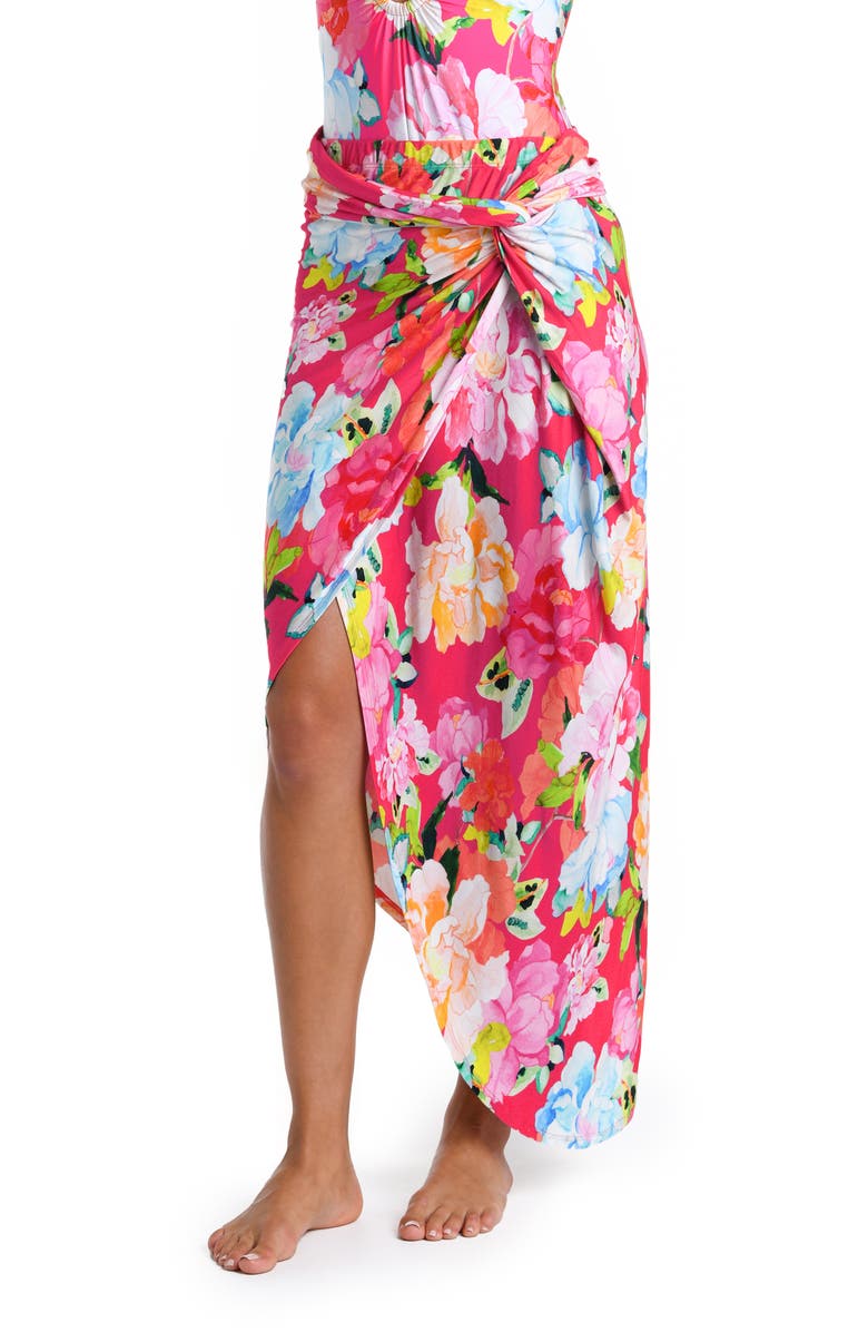 Sunshine 79 Floral Convertible Faux Wrap, Alternate, color, Pink