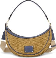 Tommy Bahama Logo Debossed Raffia Shoulder Bag