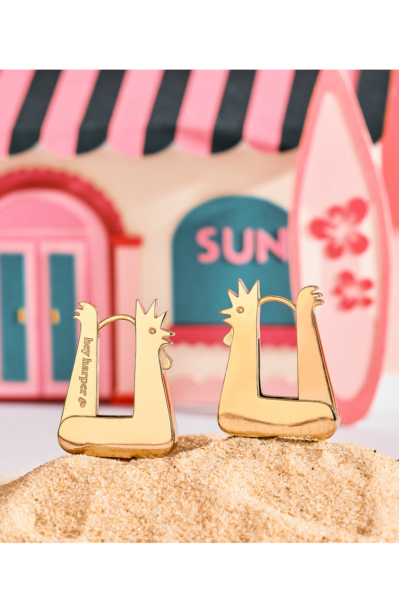 Hey Harper Galo Chicken Earrings, Alternate, color, Gold