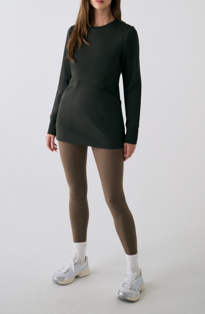 Lole Mindset Tunic Sweatshirt, Main, color, Olive