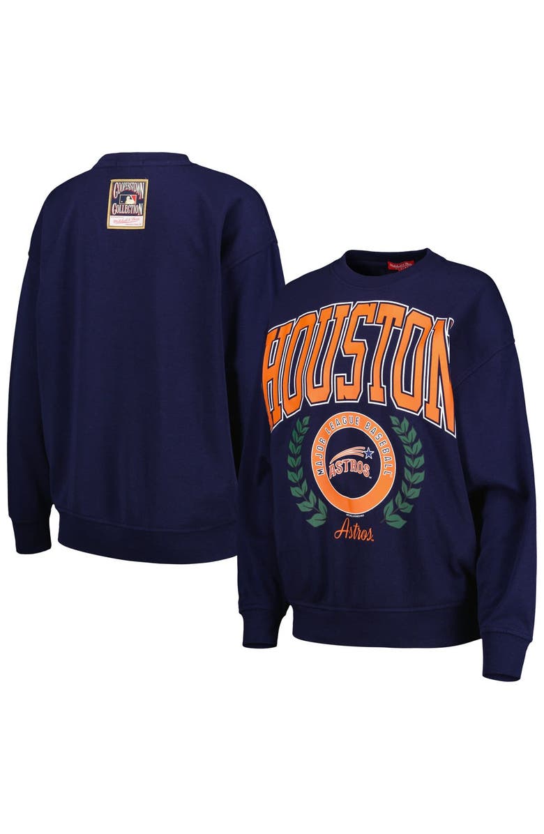 Mitchell & Ness Women's Mitchell & Ness Navy Houston Astros Logo Lt 2.0 Pullover Sweatshirt, Main, color, Navy