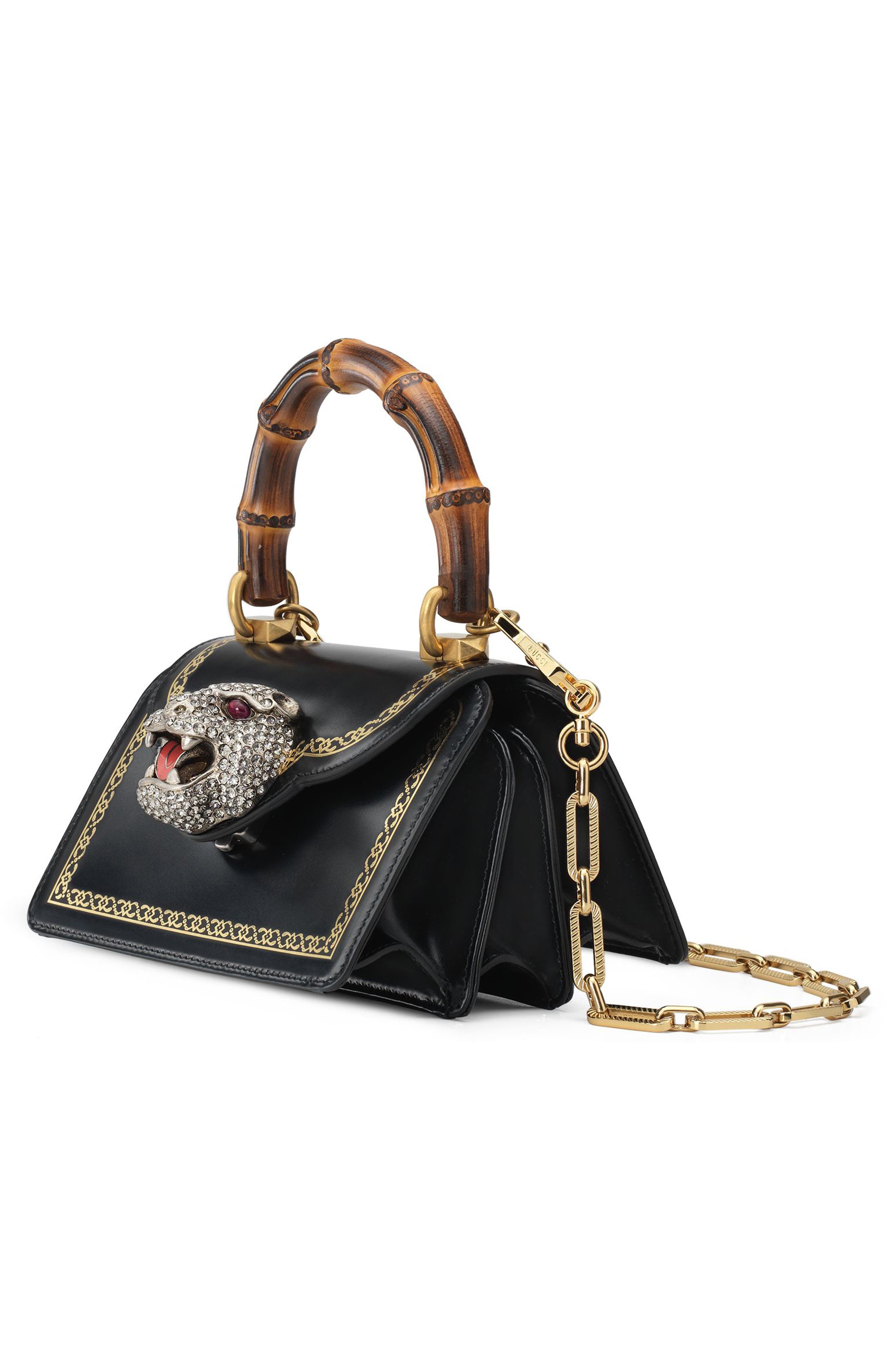 Gucci Mini Thiara Top Handle Leather Satchel, Alternate, color, 