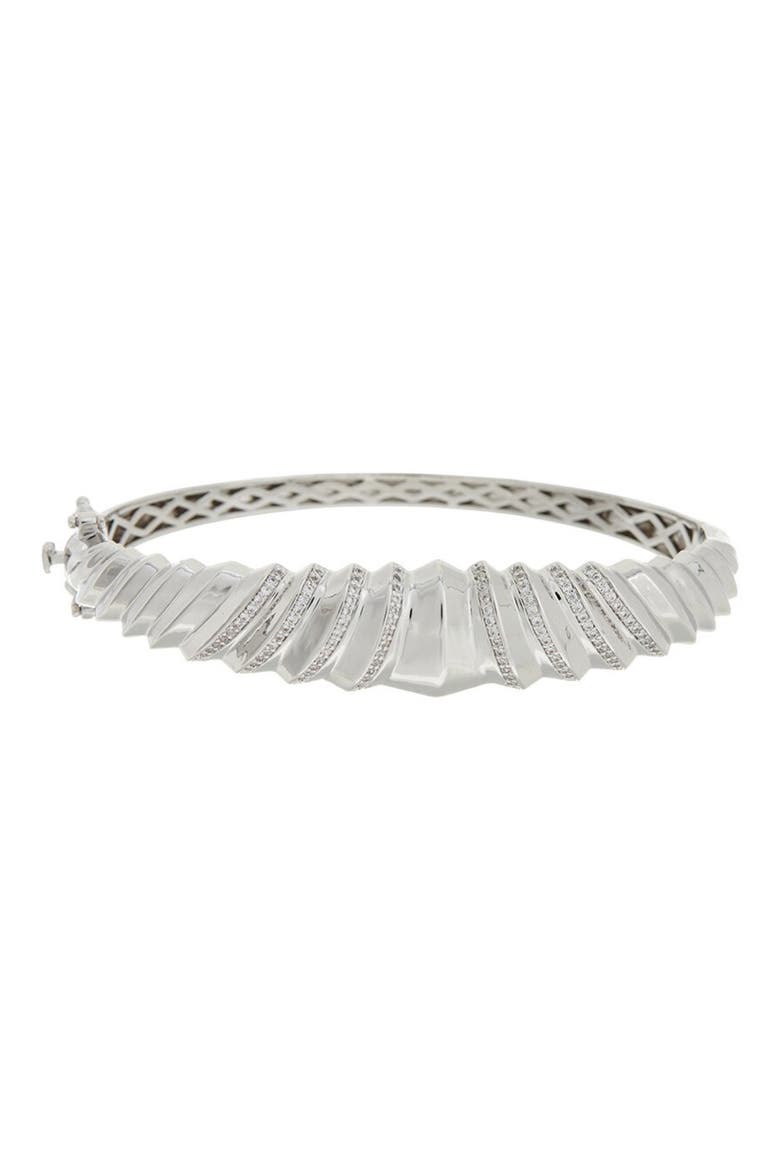 Cubic Zirconia Bangle, Main, color, WHITE
