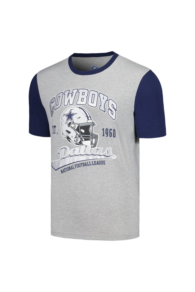 Men's G-III Sports by Carl Banks Gray Dallas Cowboys Black Label T-Shirt, Alternate, color, Heather Gray