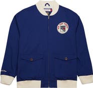Mitchell & Ness Men's Mitchell & Ness Blue New York Rangers Vintage Coaches Cotton Twill Full-Zip Jacket