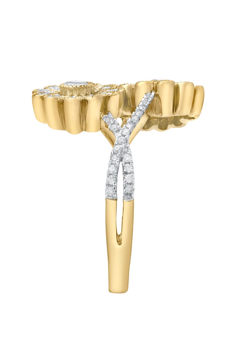 Petals of Promise 0.50 Ct Natural Diamond 10K Gold Ring, Alternate, color, 10K Yellow Gold