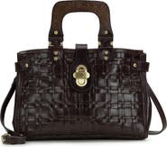 Patricia Nash Sancia Woven Leather Satchel